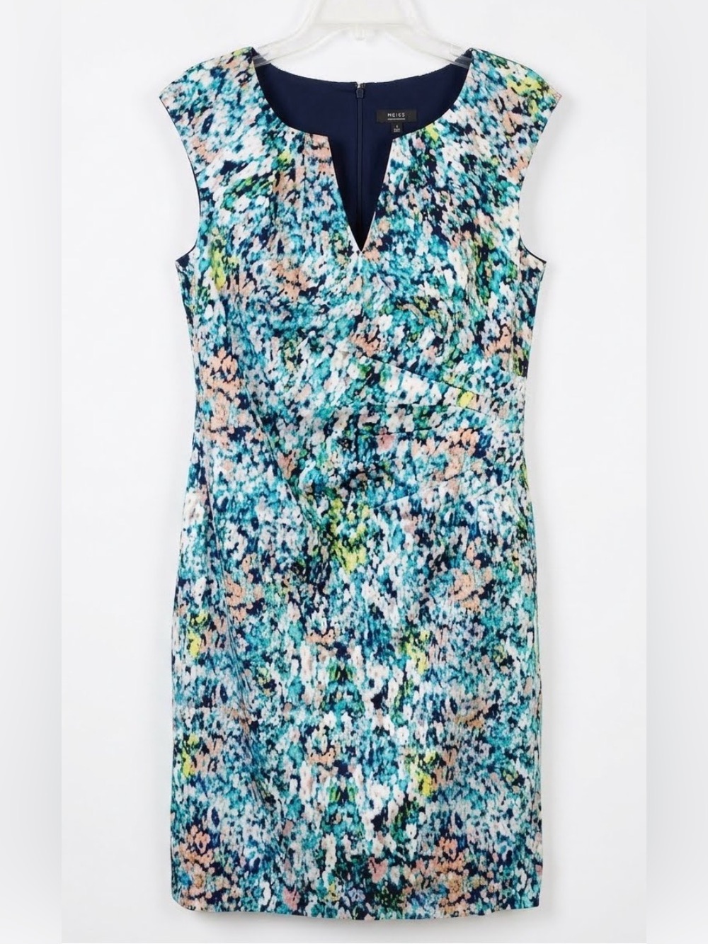 Saks Fifth Avenue Sheath Dress in Blue and Black
